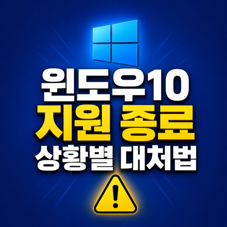 윈도우10 지원 종료 상황별 대처법