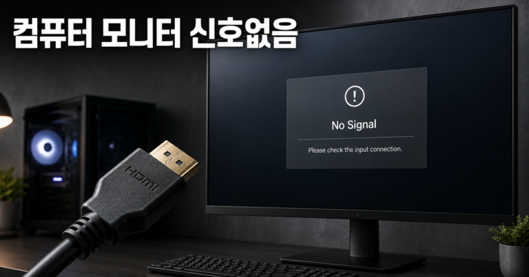 컴퓨터 모니터 신호없음