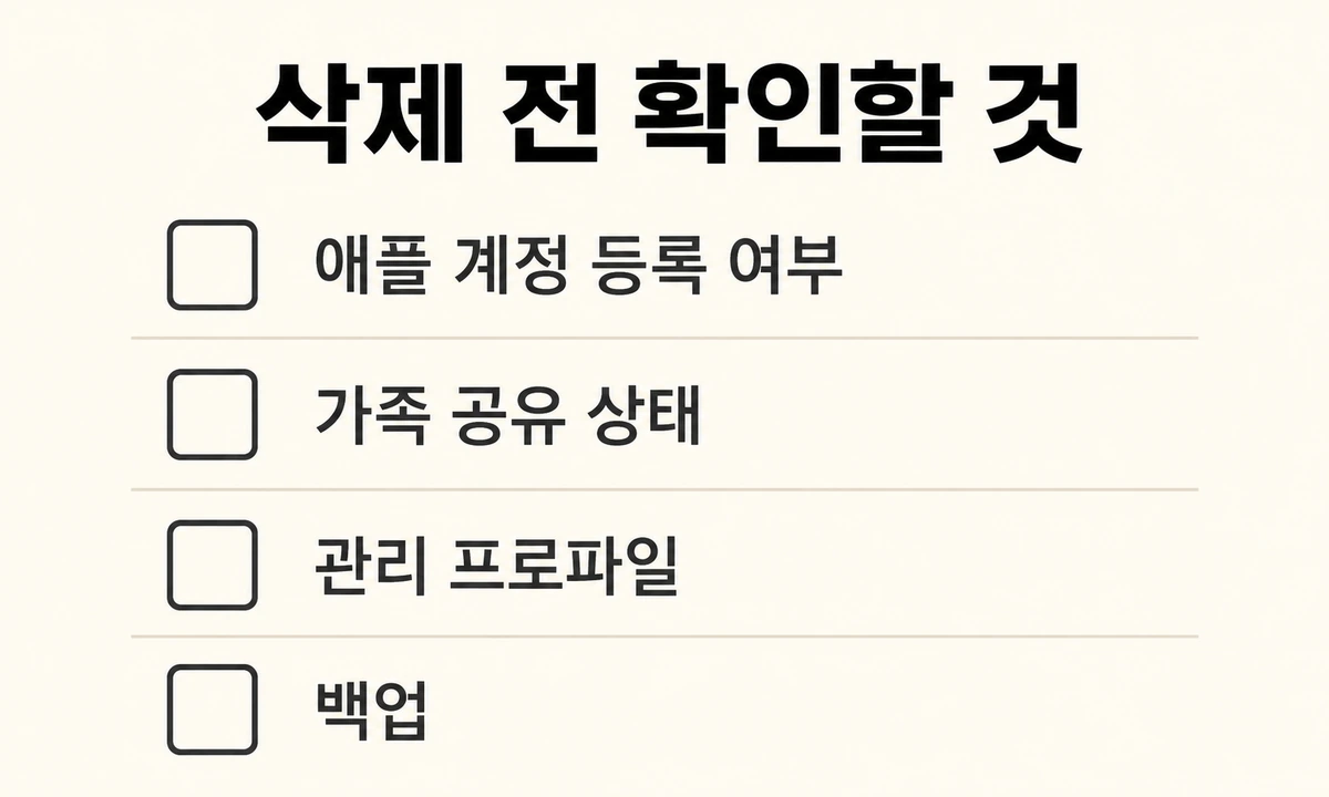 아이폰 스크린타임 삭제 전 확인 체크리스트