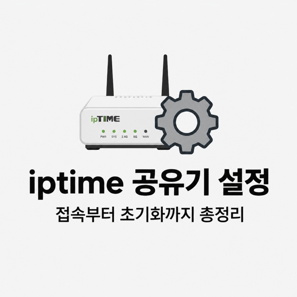 iptime 공유기 설정 방법 총정리